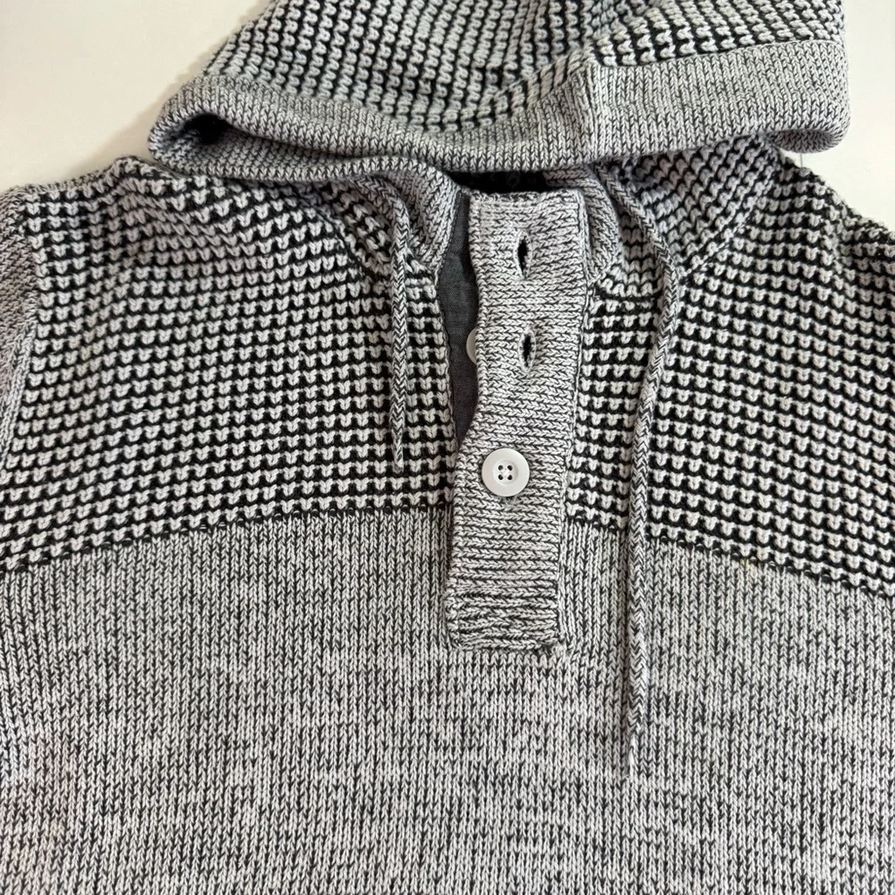 Retrofit Sweater Men's White Black Cotton Hoodie Sweatshirt 90s vintage Size L